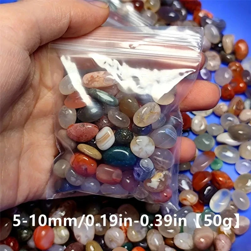 Natural Agate Crystal Pebbles | Colorful Aquarium Decor