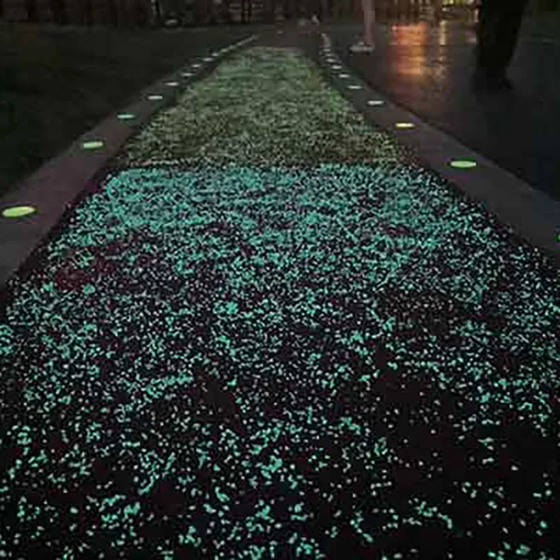 1000 Luminous Glow In Dark Pebbles | Garden, Path & Aquarium Decor