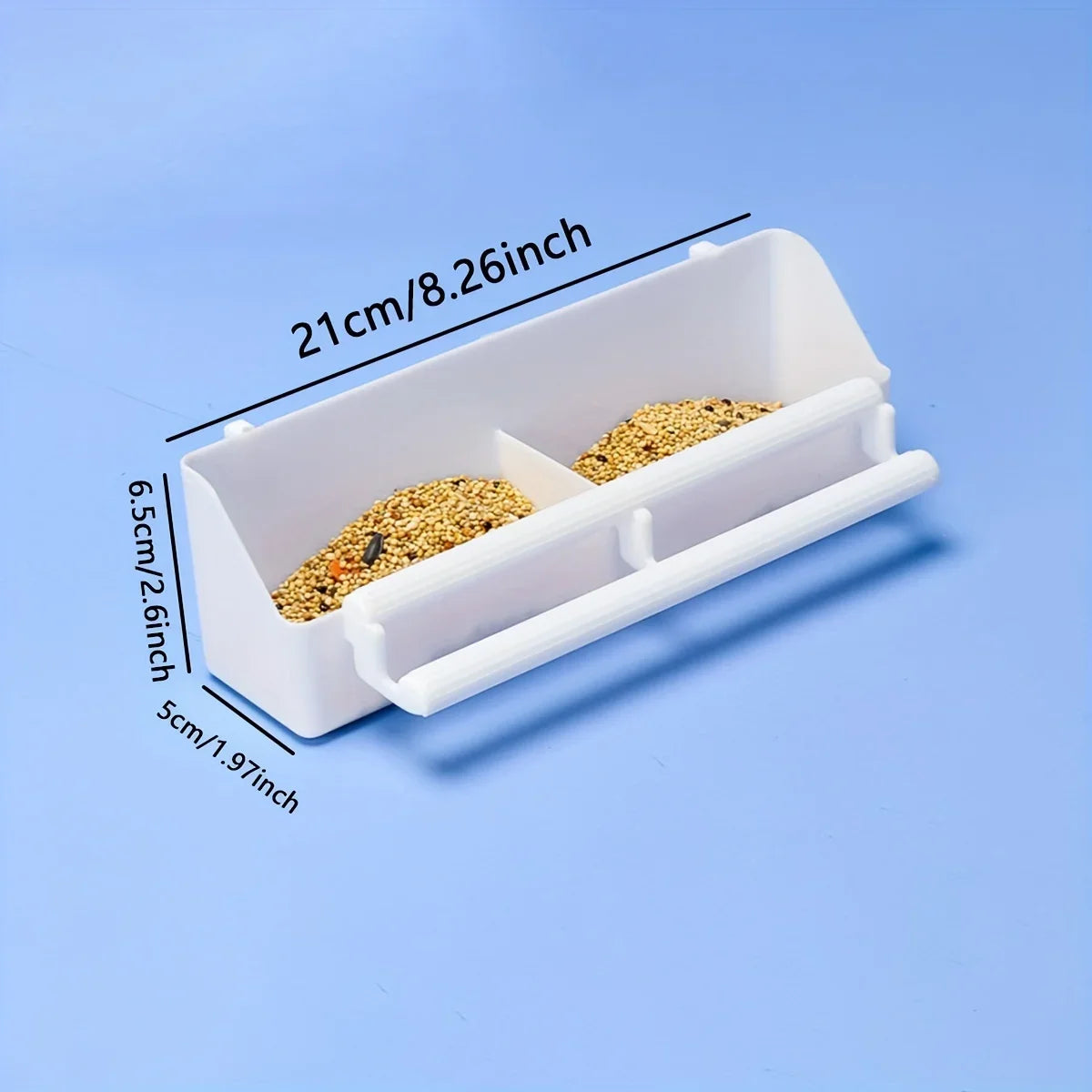 Double Grid Stand Bird & Parrot Feeder Trough