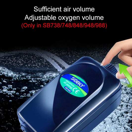 SOBO Silent Adjustable High Power Aquarium Air Pump Oxygenator