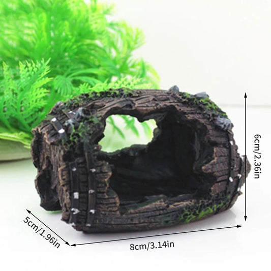 Vintage Wreck Barrel Aquarium Decor | Betta Fish Hideout Canada