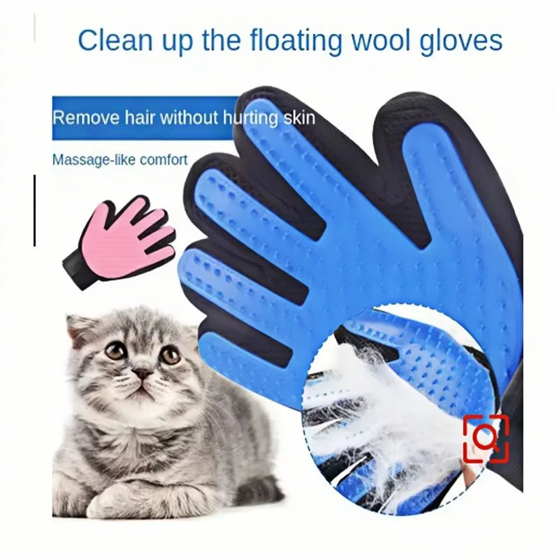 Pet Grooming & Deshedding Glove for Dogs & Cats - Hair Remover