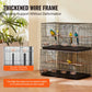 SucceBuy 30" Divided Stackable Bird Cage | Small Birds