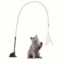 Interactive Cat Teaser Toy | Suction Cup Feather Bell Wand