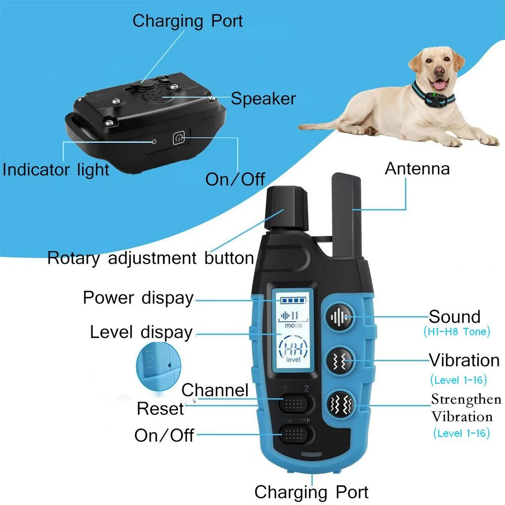 No Shock Dog Training Collar: 3300ft Range, Waterproof E-Collar