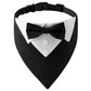 Tuxedo Dog Bow Tie Collar Bandana – Formal Pet Attire for Canada