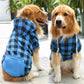 Plaid Reversible Dog Winter Coat - Warm Pet Jacket for Canadian Winters