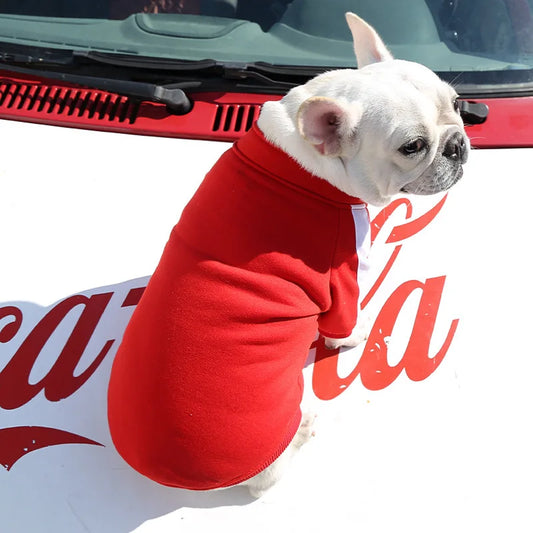 Winter Baseball Dog Jacket Hoodie for Small/Medium Dogs
