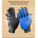 Pet Grooming & Deshedding Glove for Dogs & Cats - Hair Remover