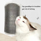 Wall Corner Cat Self Groomer Brush with Catnip & Massager