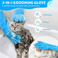 Pet Bathing Gloves: Silicone Scrubber & Hair Remover for Dogs, Cats