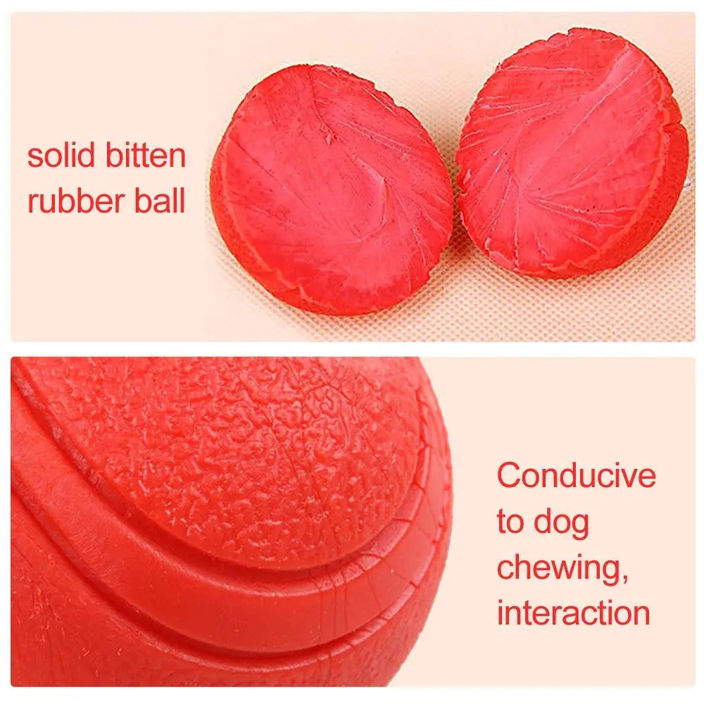 HOOPET Tough Red Rubber Dog Ball - Chew Proof S-XL