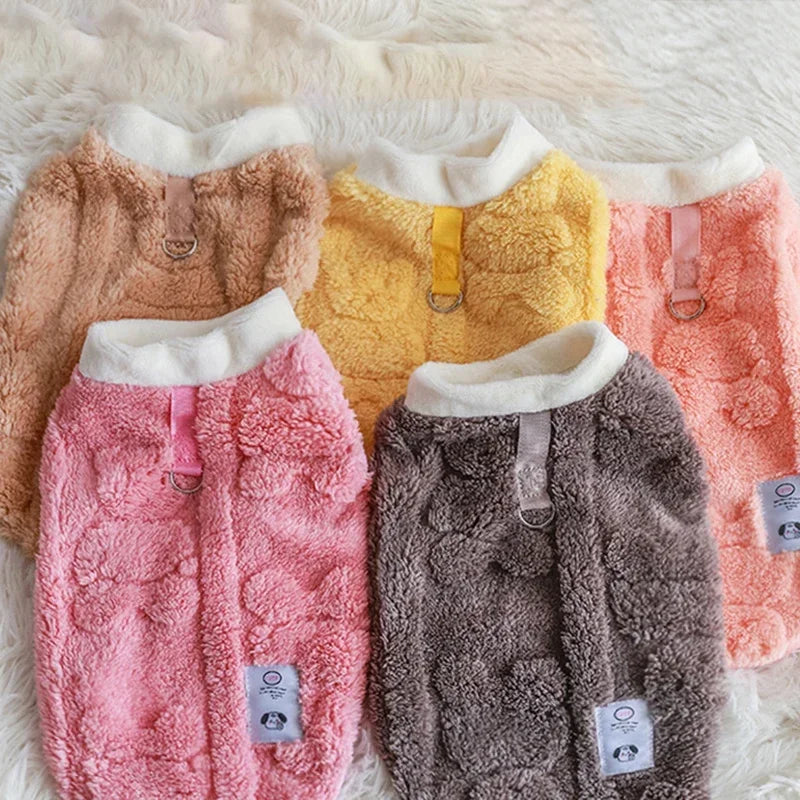 Cozy Fleece Dog & Cat Sweater - Warm Winter Pullover for Small Breeds