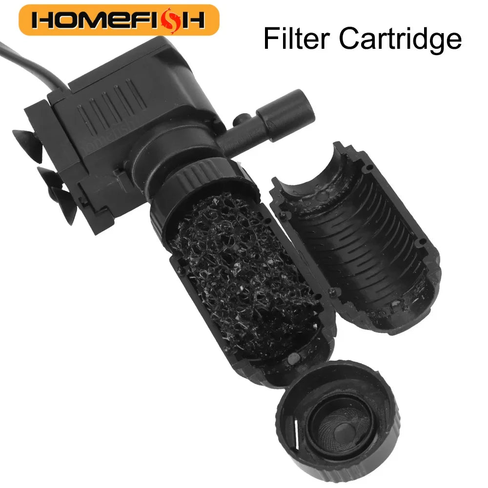 3-in-1 Mini Aquarium Filter & Oxygenator | Submersible Fish Tank Purifier