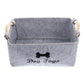 Felt Pet Toy Storage Basket Organizer Bin for Dogs