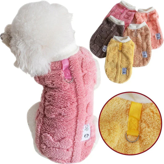 Cozy Fleece Dog & Cat Sweater - Warm Winter Pullover for Small Breeds