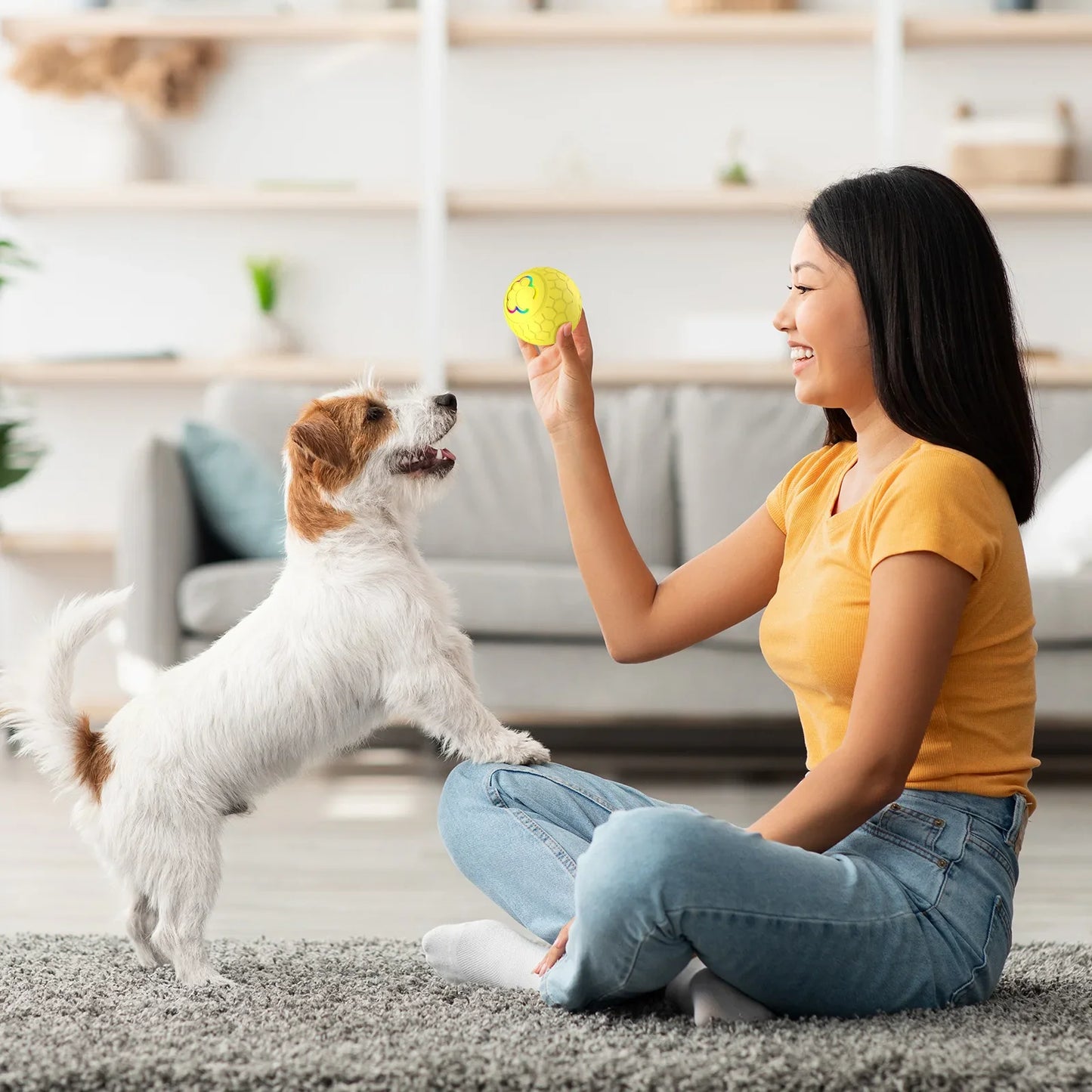 Xiaomi Smart Pet Ball: LED Auto-Bounce Dog & Cat Toy