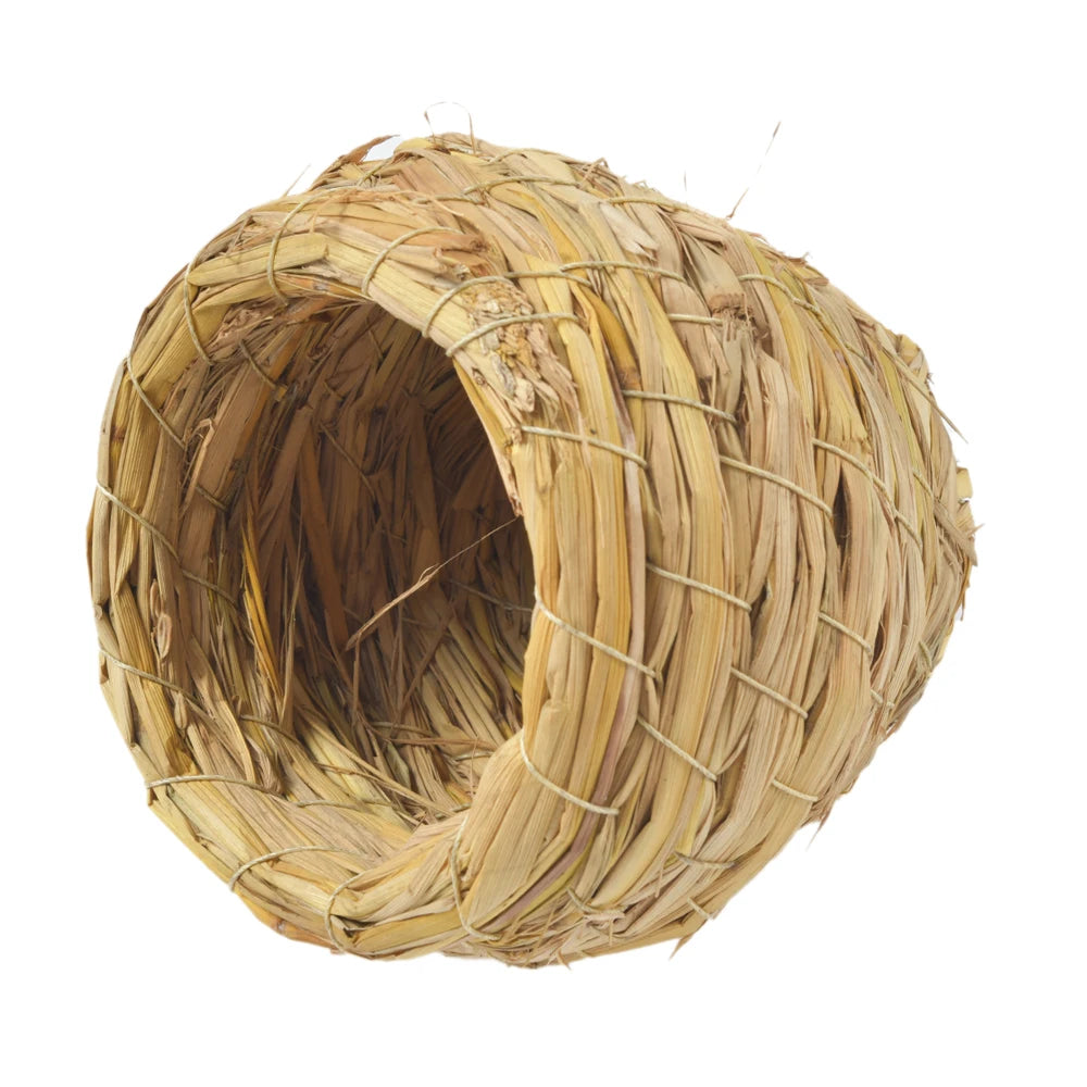Natural Handmade Straw Bird Nest – Cozy Retreat for Pet Birds