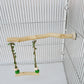Wood Parrot Double Layer Stand & Swing Toy | Beak & Claw Grinder