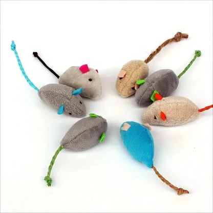 3/7PC Plush Rat Cat Toys | Durable Linen & Interactive Fun