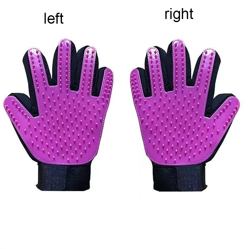Pet Grooming & Deshedding Glove for Dogs & Cats - Hair Remover
