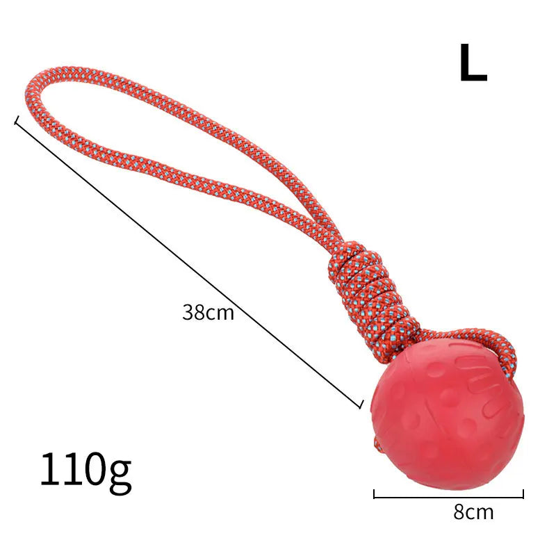 HOOPET Tough Red Rubber Dog Ball - Chew Proof S-XL