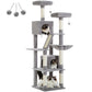 Tall Multi-Level Cat Tree Tower for Multiple Indoor Cats w/ Condo