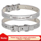 Personalized Bling Leather Cat & Small Dog Collar with Engraved ID