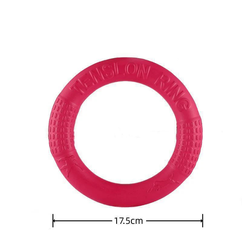 Orange EVA Dog Flying Disk & Training Ring Puller Toy