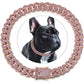 Luxury Diamond Cuban Dog Collar - Secure Metal Chain & Buckle for Pets