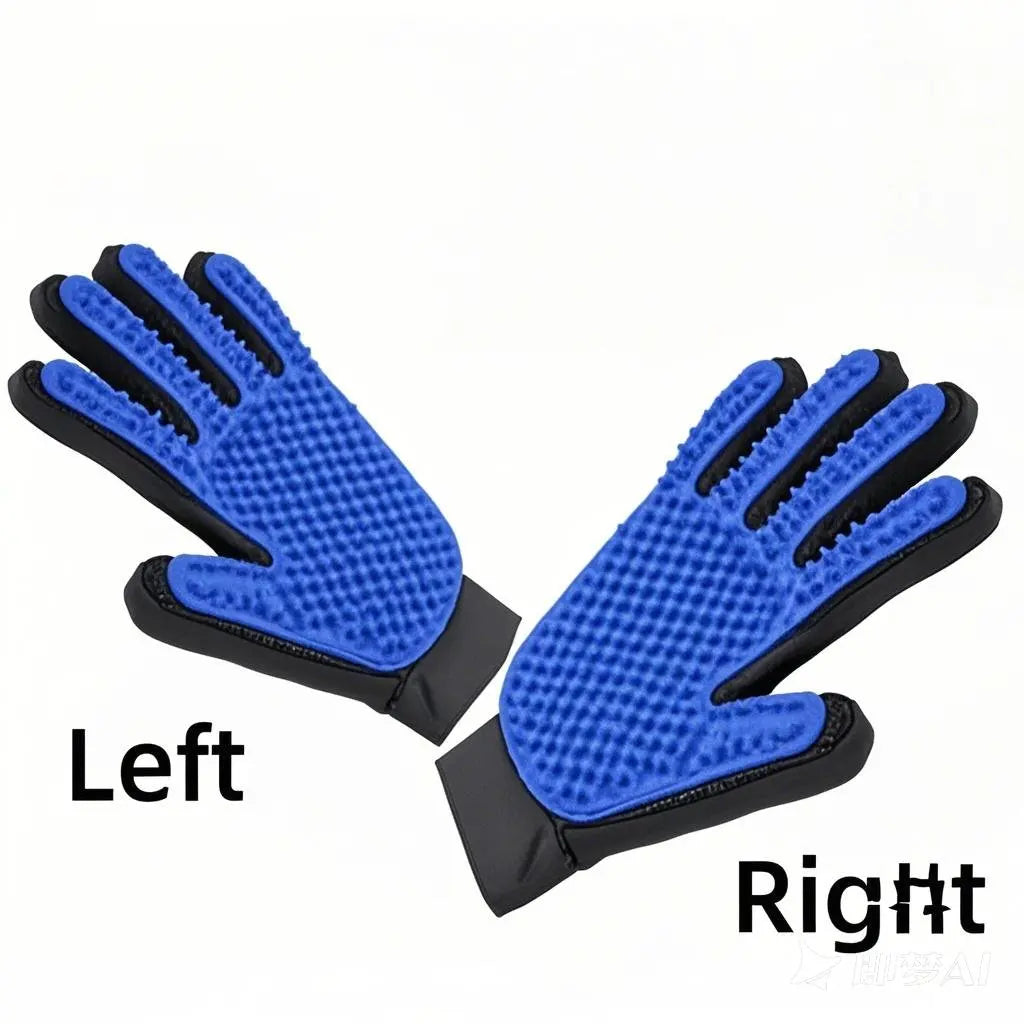Pet Grooming & Deshedding Glove for Dogs & Cats - Hair Remover