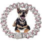 Luxury Diamond Cuban Dog Collar - Secure Metal Chain & Buckle for Pets