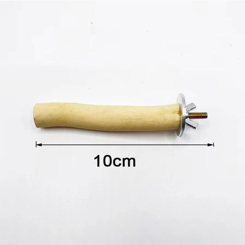 Natural Wood Bird Perch & Chew Toy for Parrots & Small Pets