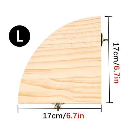 Natural Wood Bird Perch Stand - Cage Platform for Parrots
