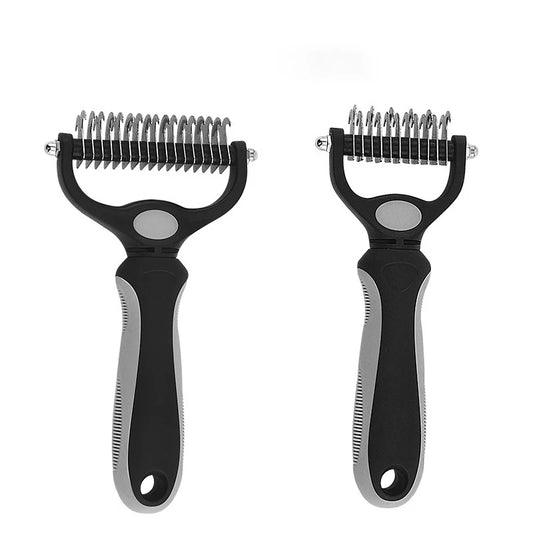 Pet Deshedding Brush | Dog & Cat Fur Remover & Knot Cutter