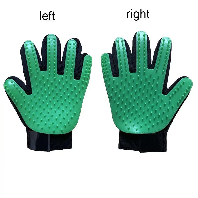 Pet Grooming & Deshedding Glove for Dogs & Cats - Hair Remover