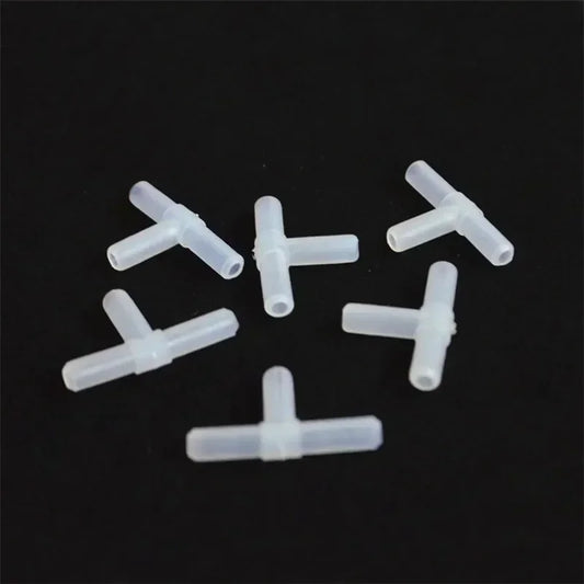10-Pack 4mm Aquarium Air Pump T-Connectors - Fish Tank Tubing
