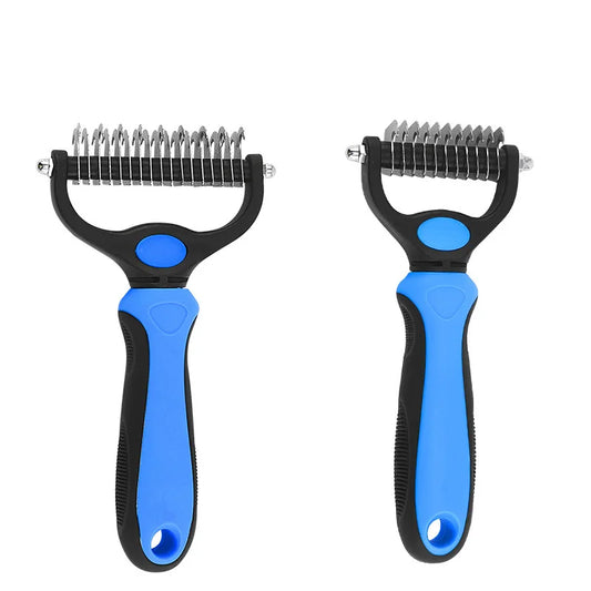 Pet Deshedding Brush | Dog & Cat Fur Remover & Knot Cutter