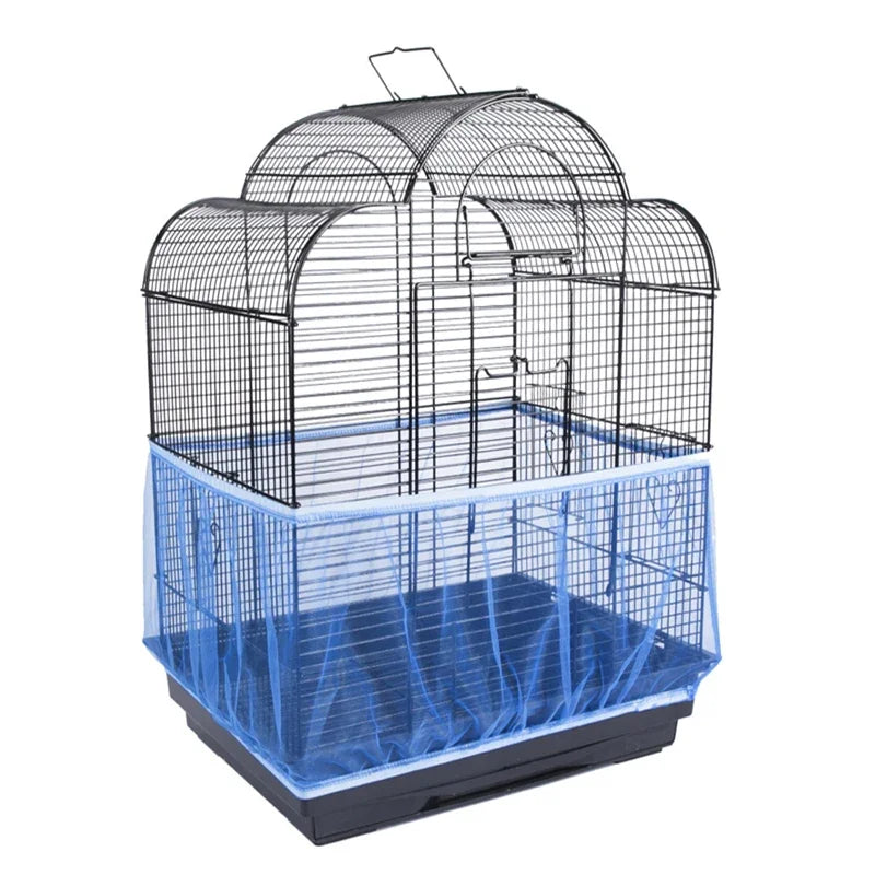 Nylon Mesh Bird Cage Seed Guard & Catcher - Easy Clean