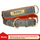 Personalized PU Leather Dog Collar with Engraved Nameplate