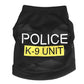 Police Dog Costume Vest - Black Cosplay Pet Apparel