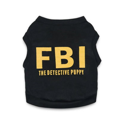 Police Dog Costume Vest - Black Cosplay Pet Apparel
