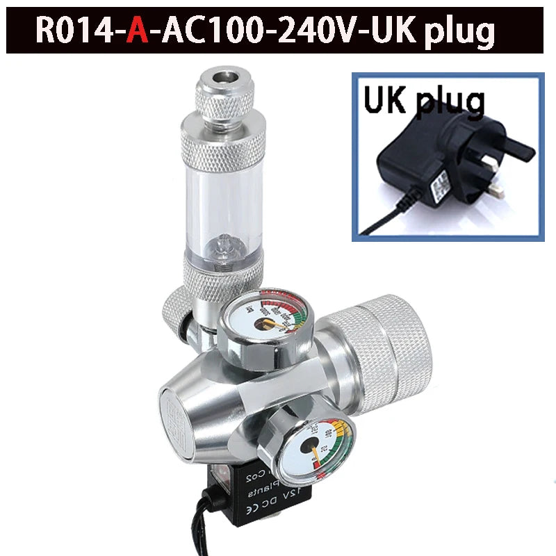 ZRDR 2024 Aquarium CO2 Regulator Kit w/ Solenoid & Counter